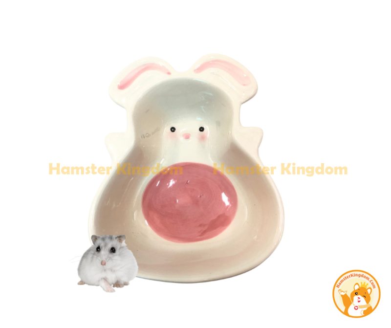 Chén ăn thỏ trắng trái lê - Chén ăn cho Hamster