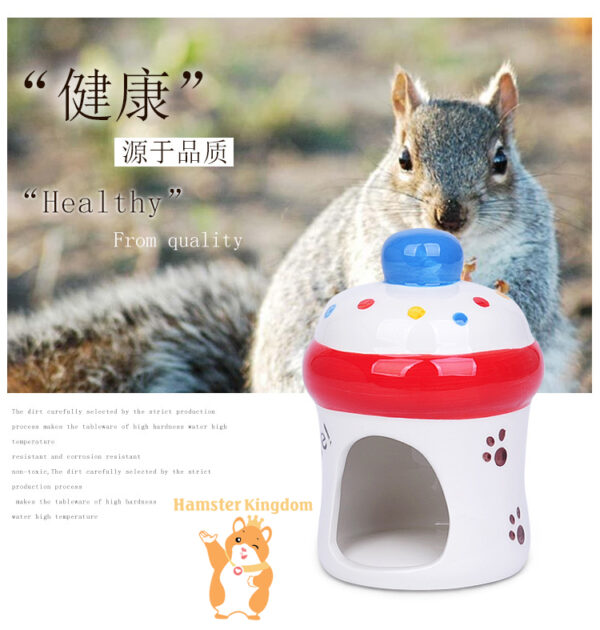 Nhà ngủ hình dáng hộp sữa bằng sứ cho Hamster