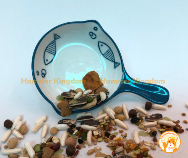 Chảo sứ tròn hoạ tiết - Chén ăn Hamster - Hình ảnh 4