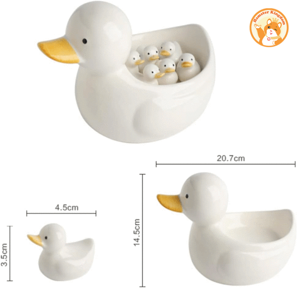 Chén ăn sứ Vịt cho chuột hamster - Hình ảnh 4