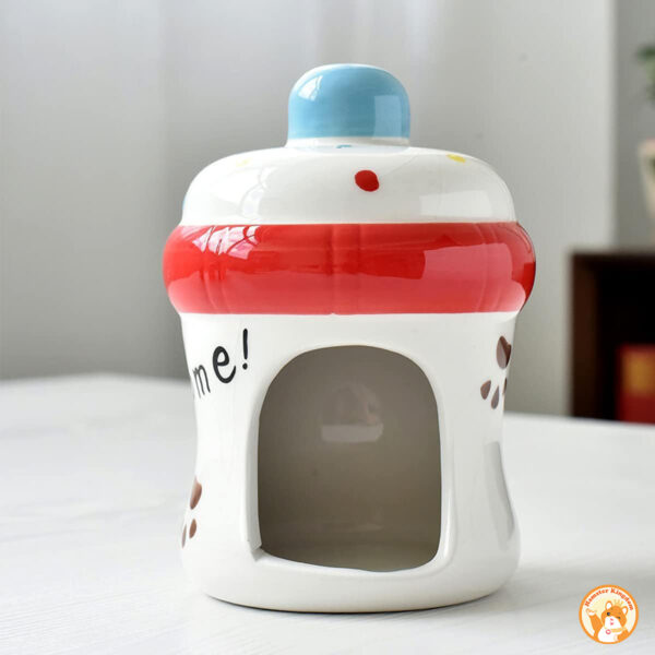 Nhà ngủ Bình sứ sữa cho chuột hamster - Hình ảnh 6