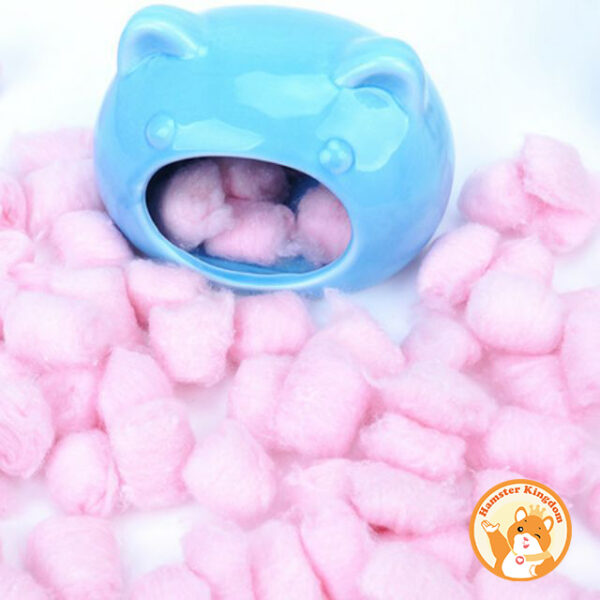 Bông gòn màu lót chuồng, phụ kiện cho chuột hamster - Hình ảnh 4