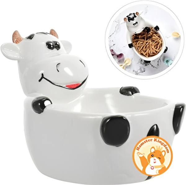 Chén ăn sứ Bò Sữa cho chuột hamster - Hình ảnh 5