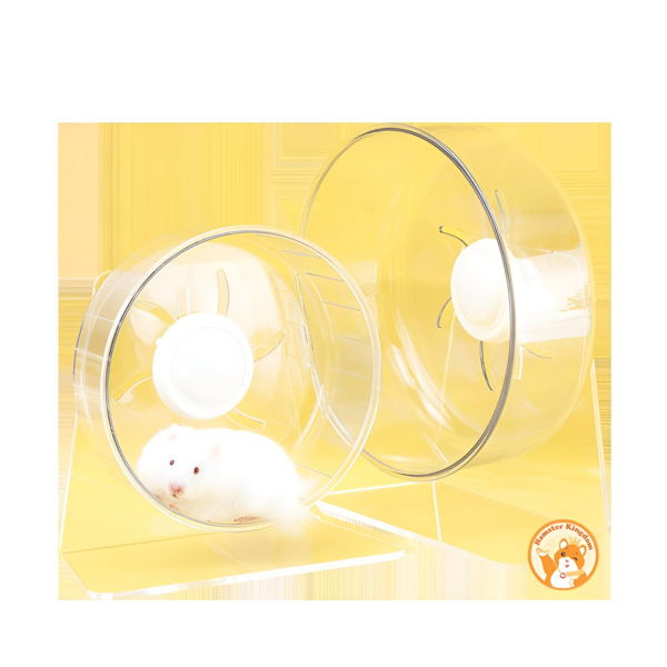 Wheel  mica Daisy 20cm trong suốt cho chuột hamster. - Hình ảnh 3