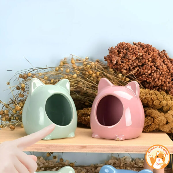 Nhà ngủ sứ gấu mini OIC cho chuột hamster