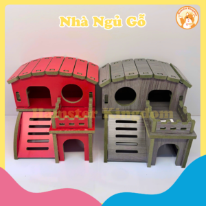 Nhà Ngủ Gỗ Màu Tầng Tròn (Không rào) Hamster Kingdom