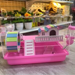 Lồng Mica Nhỏ Full Phụ Kiện + Nhà Tắm Hamster Kingdom