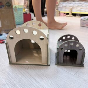 Nhà Ngủ Cinema Gỗ Màu Nhỏ / Lớn Hamster Kingdom