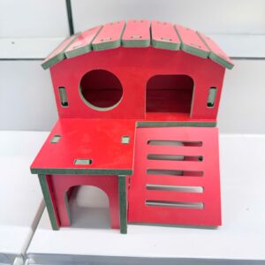 Nhà Ngủ Gỗ Màu Tầng Tròn (Không rào) Hamster Kingdom