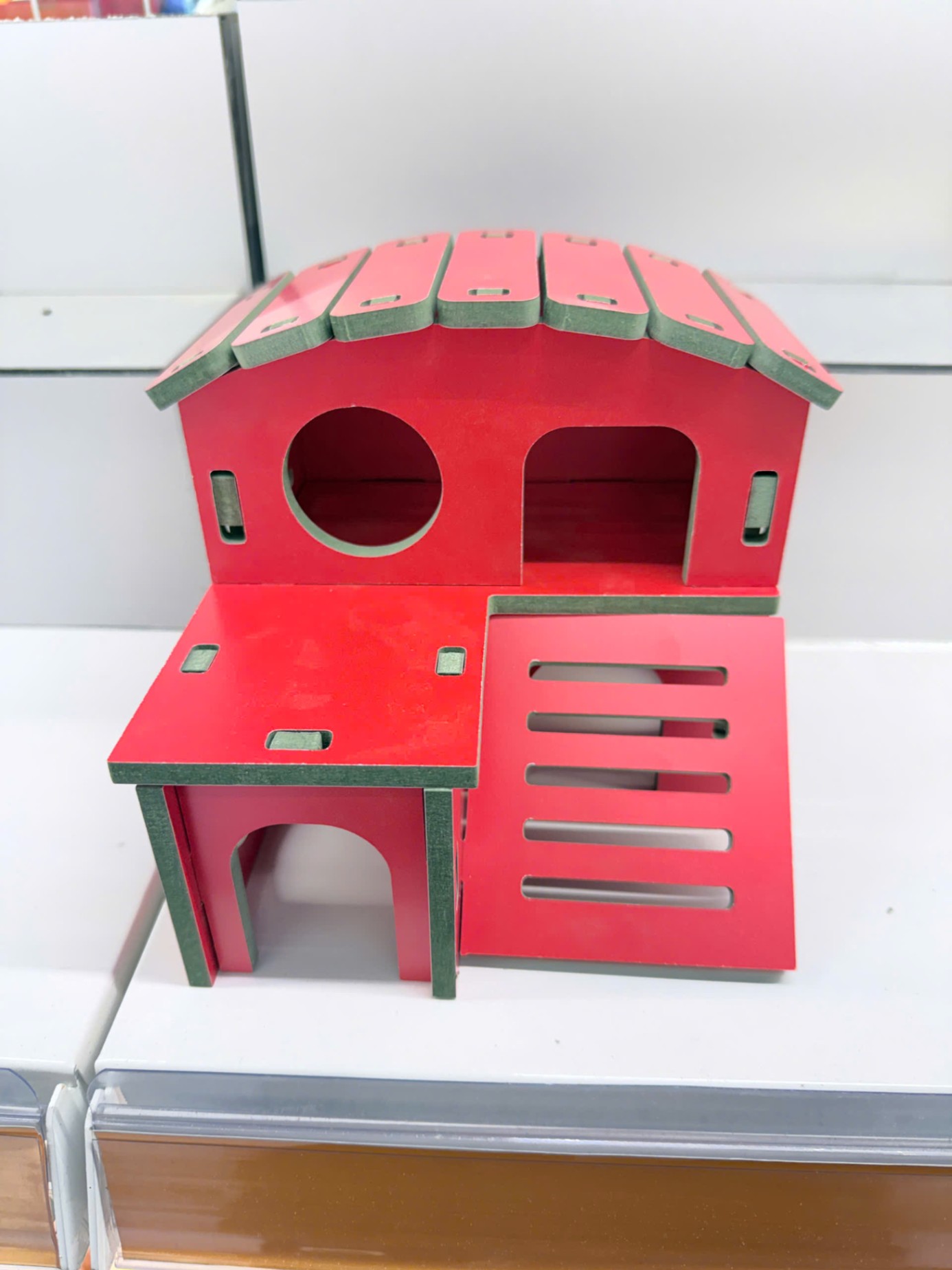 Nhà Ngủ Gỗ Màu Tầng Tròn (Không rào) Hamster Kingdom