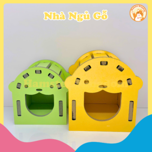 Nhà Ngủ Gỗ Màu Kiki Nhỏ / Lớn Hamster Kingdom